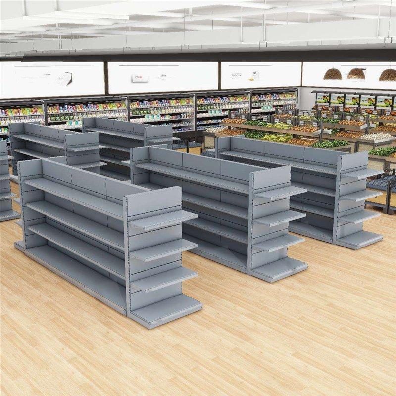 Металлические полочные стеллажи с корзинами для магазинов (арт. 25-19080260)