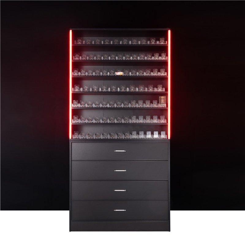 Полка для табака деревянная с ящиками и толкателем (арт. 25-19080273)