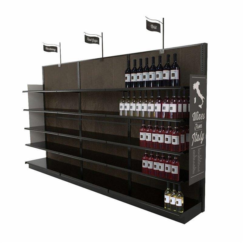 Стеллаж для магазина деревянный односторонний с 5 полками (арт. 25-19080282)