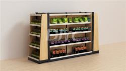 Стеллаж для магазина из дерева и стали, стандартные полки (арт. 25-19080285)