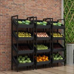 Стеллаж деревянный для фруктов и овощей с полками (арт. 25-19080292)