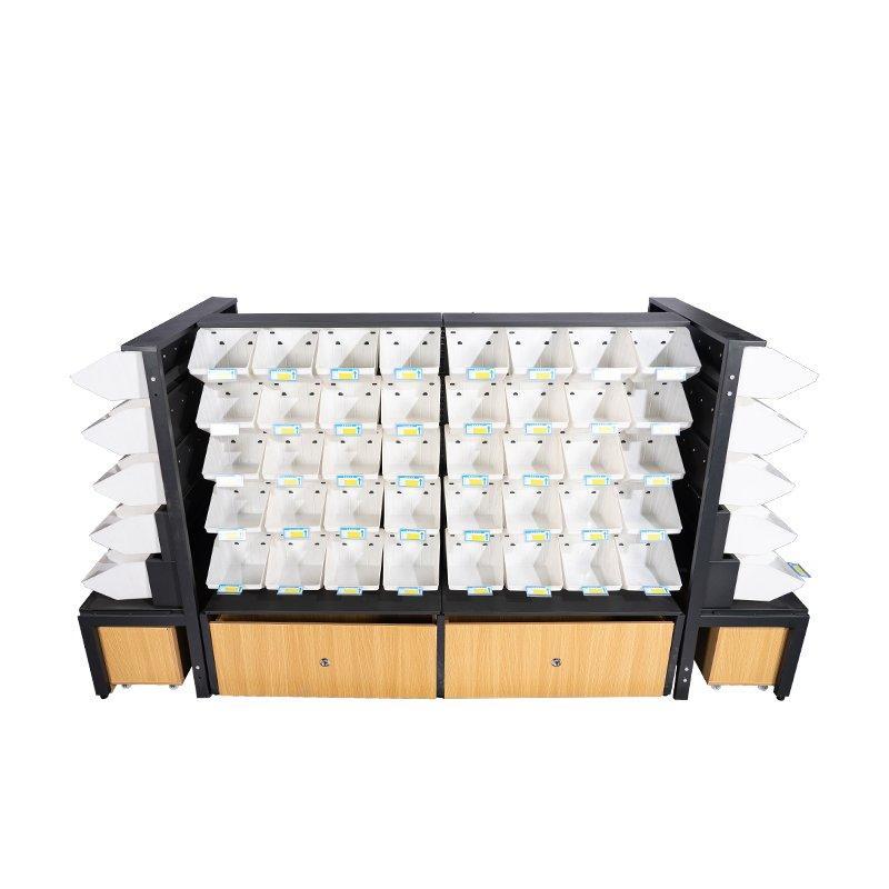 Стеллаж для снэков из стали и дерева для магазина (арт. 25-19080295)