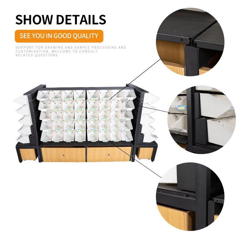 Стеллаж для снэков из стали и дерева для магазина (арт. 25-19080295)