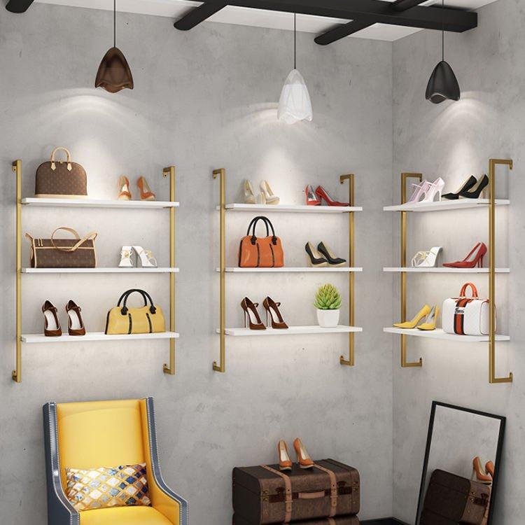 Стойка для сумок настенная золотая современная (арт. 25-19080297)