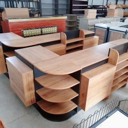 Комбинированный деревянный шкаф-касса для супермаркета (арт. 25-19080302)