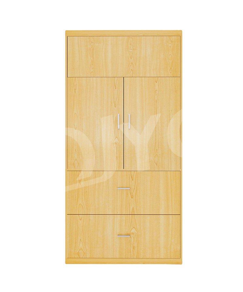 Шкаф для одежды с системой хранения белый деревянный (арт. 25-19080309)