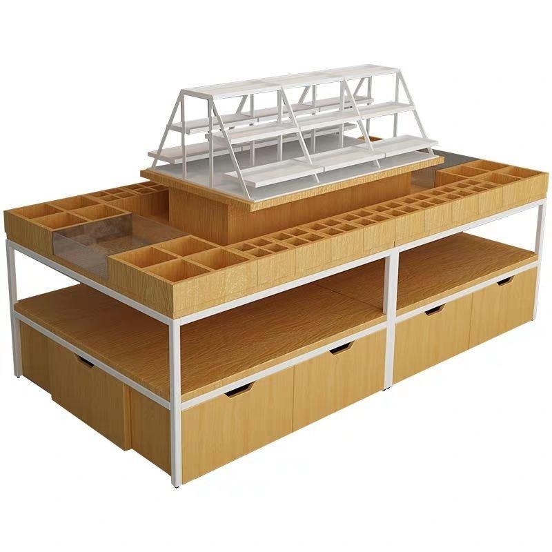 Стойка-островок деревянная MINISO с полками, 3/4 яруса (арт. 25-19080317)