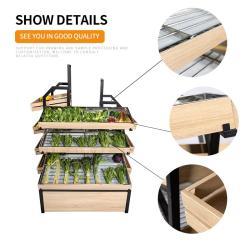 Стеллаж для фруктов и овощей пластиковый металлический деревянный (арт. 25-19080321)