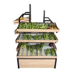 Стеллаж для фруктов и овощей пластиковый металлический деревянный (арт. 25-19080321)