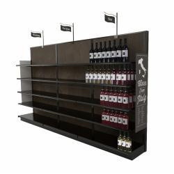 Стеллаж односторонний деревянный 15 полок для магазина (арт. 25-19080322)