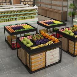 Стеллаж для фруктов и овощей деревянный магазинный (арт. 25-19080328)