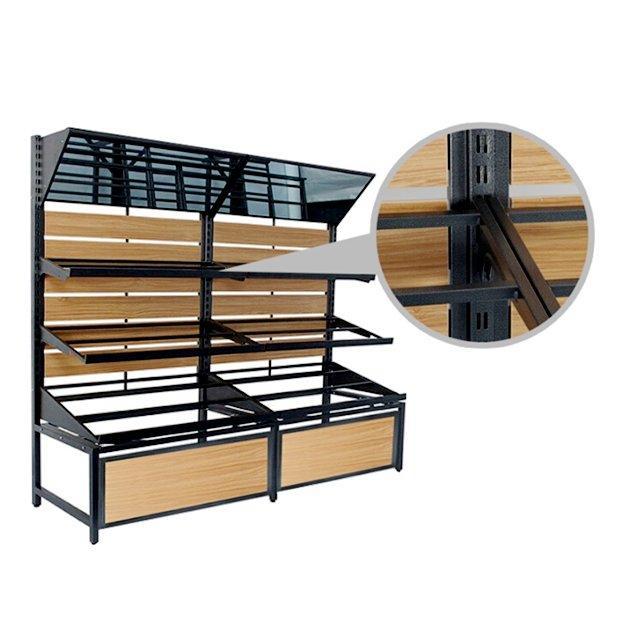 Стеллаж для фруктов и овощей деревянный супермаркет (арт. 25-19080363)