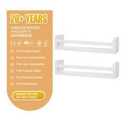 Полка настенная деревянная белая для детской комнаты (арт. 25-19080365)