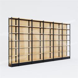 Полка деревянная односторонняя для магазина с металлическим стеллажом (арт. 25-19080369)