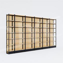 Стеллаж настенный деревянный для магазина и супермаркета (арт. 25-19080388)