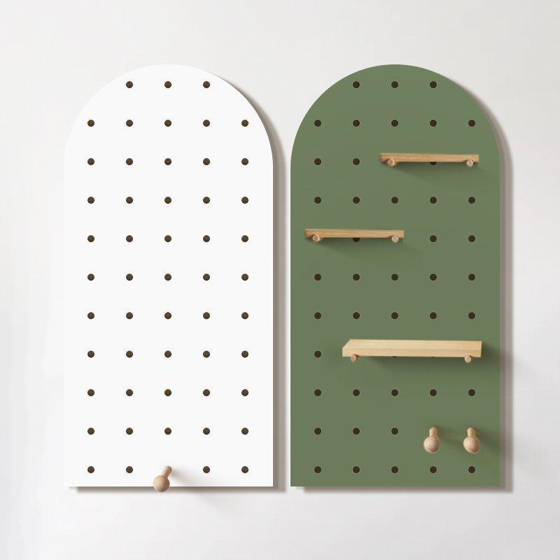 Модульная деревянная панель с крючками и полкой для хранения (арт. 25-19080389)