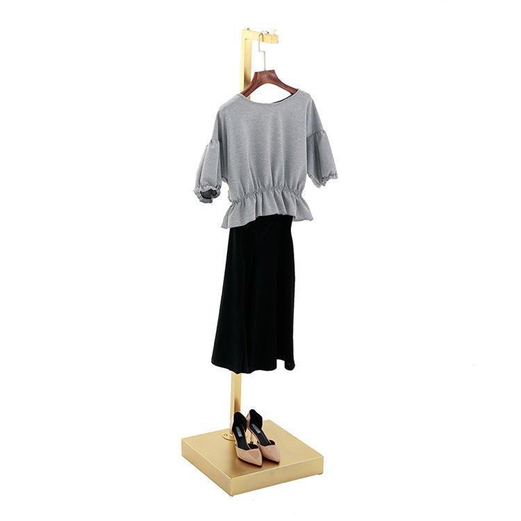 Стойка для одежды двухсторонняя металлическая с подставкой (арт. 25-19080405)