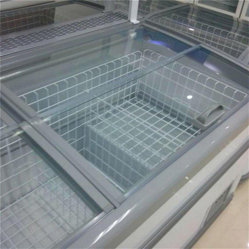 Морозильный ларь с изогнутой стеклянной крышкой для супермаркета (арт. 25-19080411)