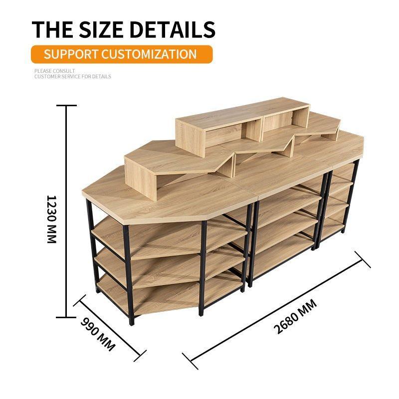 Полочные стеллажи из дерева для магазина (арт. 25-19080441)
