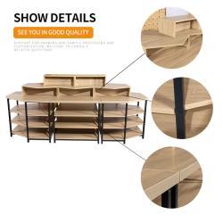 Полочные стеллажи из дерева для магазина (арт. 25-19080441)