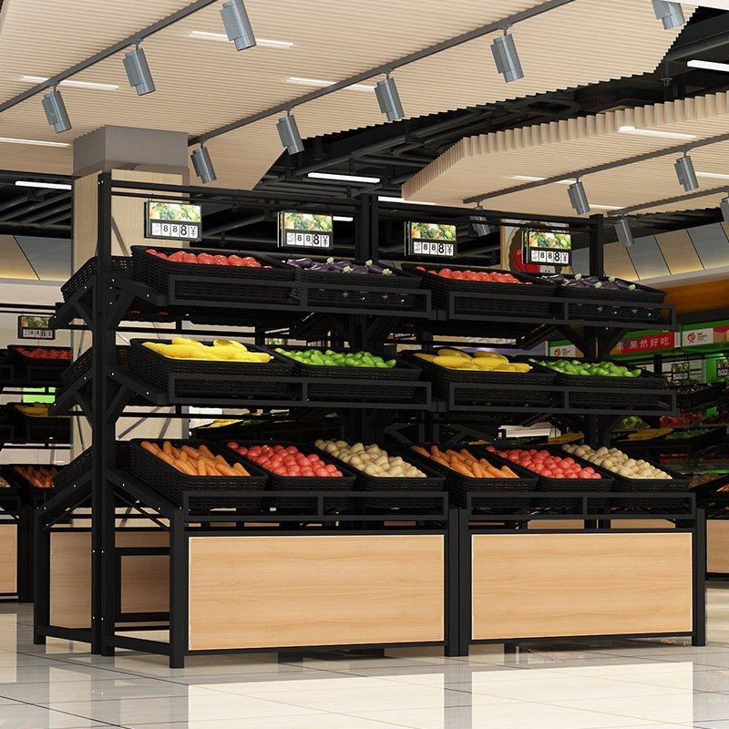 Стеллаж многоярусный деревянный для фруктов и овощей (арт. 25-19080443)