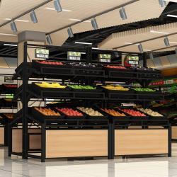 Стеллаж многоярусный деревянный для фруктов и овощей (арт. 25-19080443)