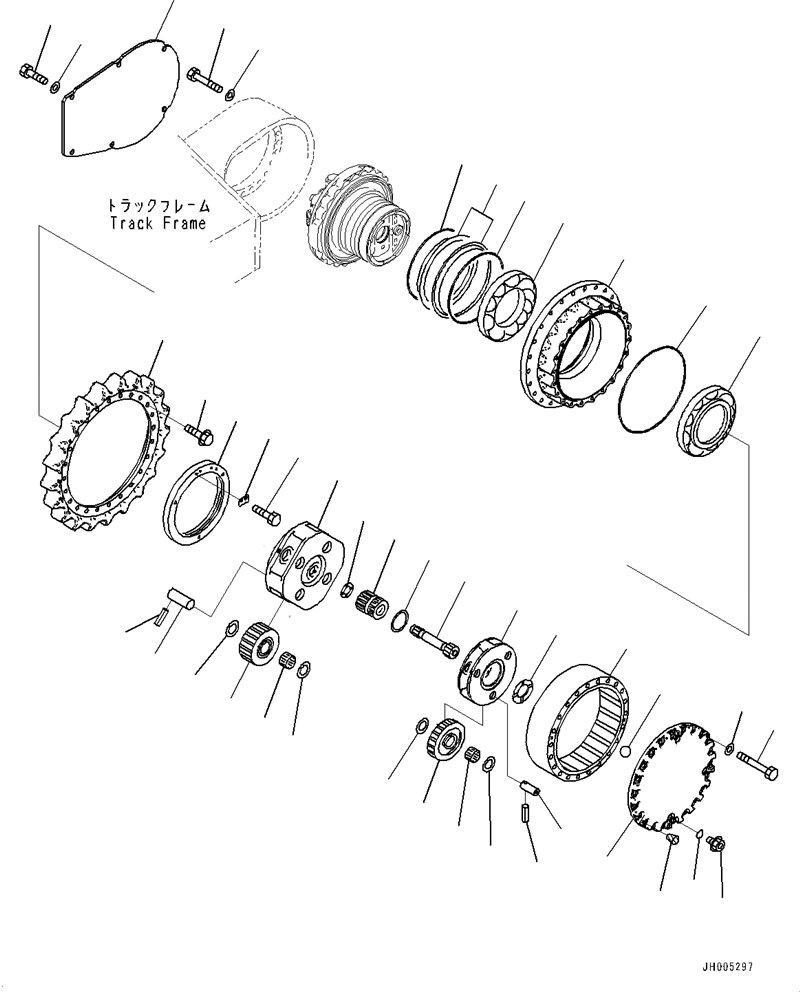 Редуктор хода с мотором для экскаваторов PC360 (арт. 25-19080755)