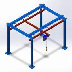 Кран-балка подвесной однобалочный колонного типа для помещений (арт. 25-19081215)