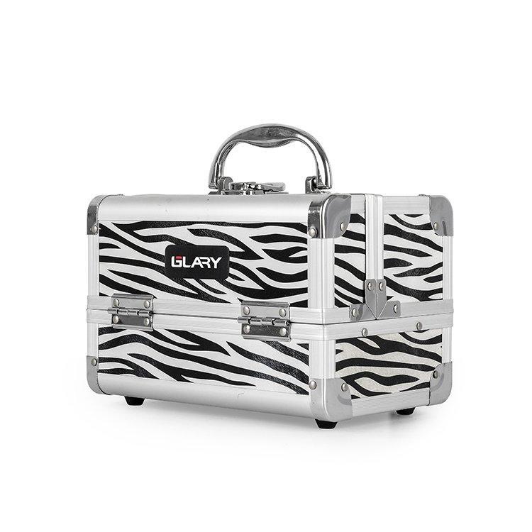 Кейс для макияжа с зеркалом и лотками, жесткий (арт. 25-19082461)