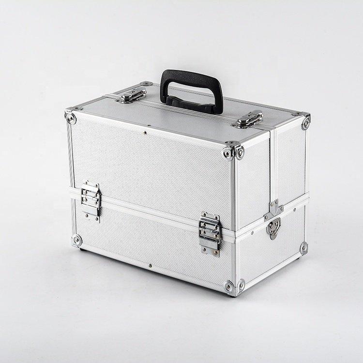 Кейс для макияжа алюминиевый серебристый GLARY (арт. 25-19082545)