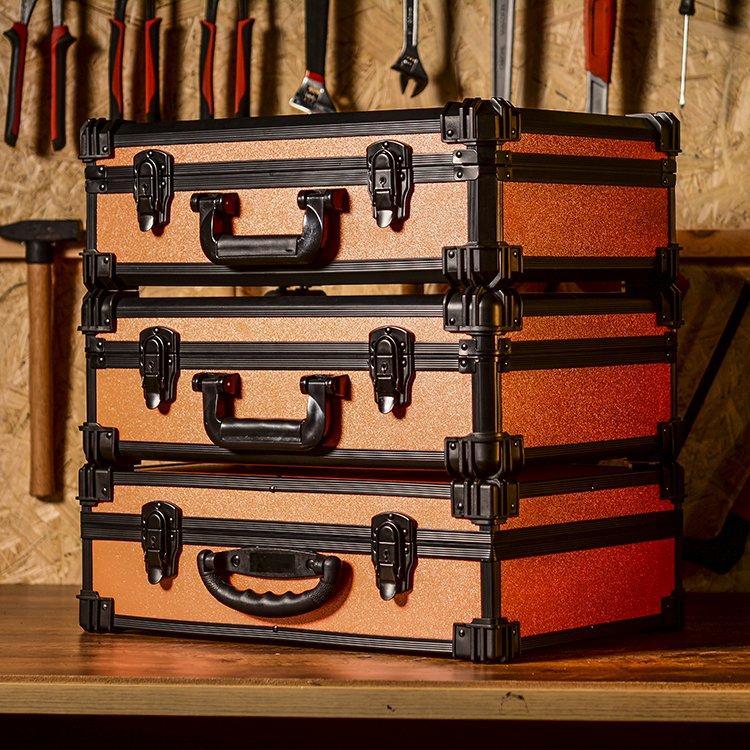 Кейс для инструментов алюминиевый с разделителями прочный (арт. 25-19082657)