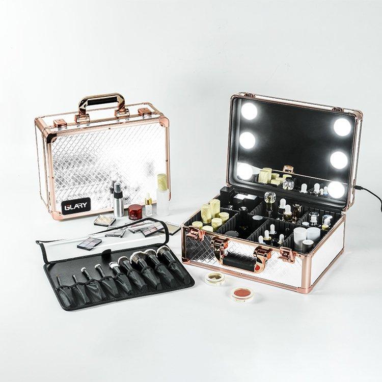 Кейс для макияжа с LED подсветкой и зеркалом (арт. 25-19082662)