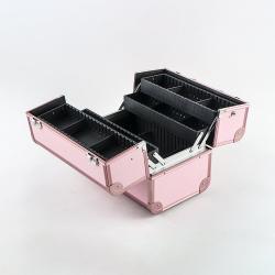 Кейс для макияжа алюминиевый с ручкой и замком (арт. 25-19082703)