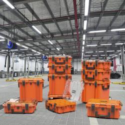 Ящик для инструментов водонепроницаемый оранжевый на колесах (арт. 25-19082759)