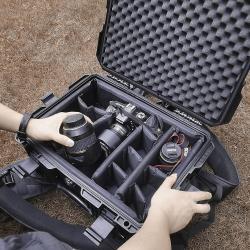 Фотокейс защитный водонепроницаемый с рюкзаком для камеры и объектива (арт. 25-19082816)