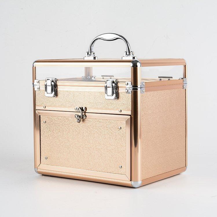 Кейс для лака с ручкой и ящиком прозрачный пылезащитный (арт. 25-19082854)