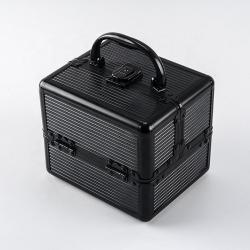 Кейс для косметики с лотками и отделениями, алюминиевый (арт. 25-19082858)