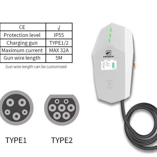 Станция зарядки электромобилей 22KW 380V Type2 32A 5м (арт. 25-19083056)