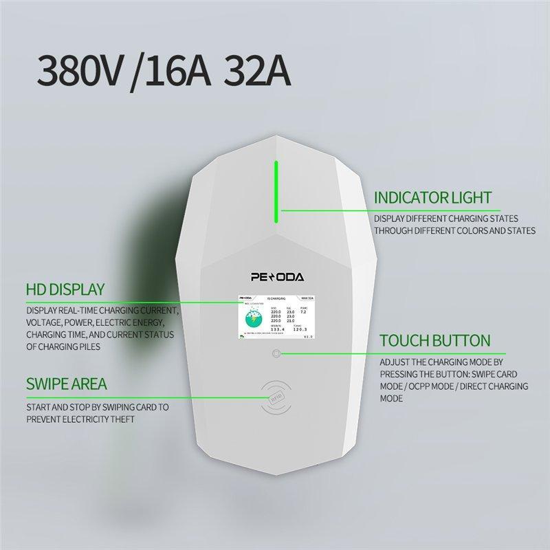 Зарядная станция для электромобилей 22кВт WiFi 4G (арт. 25-19083080)