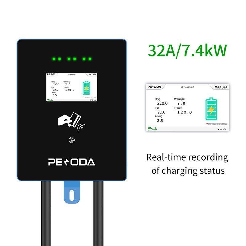 Зарядная станция для электромобилей 7KW 32A Type 2 Wallbox (арт. 25-19083104)