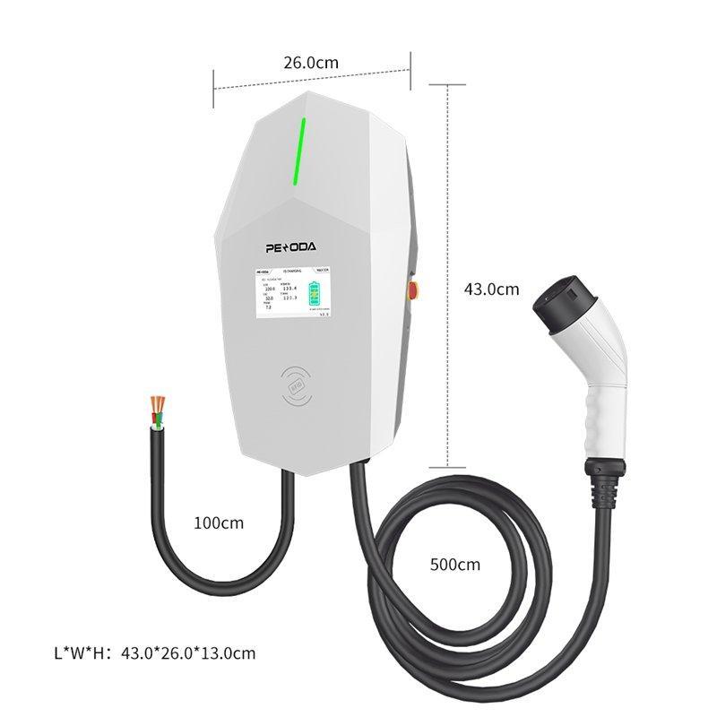 Зарядная станция EVSE 22KW 3 фазы LCD дисплей App управление (арт. 25-19083144)