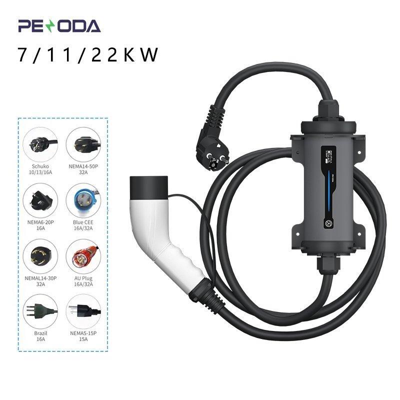 Зарядное устройство 32A 7кВт J1772 Type 1 портативное (арт. 25-19083203)