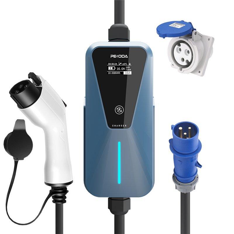 Портативное зарядное устройство EV 10м 220В 7Квт 16А 32А экран (арт. 25-19083215)