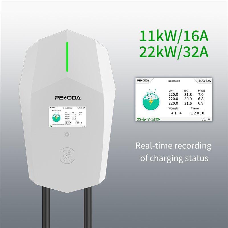 Станция зарядки EV 22kW 11kW Type 2 3 фазы 16A 32A (арт. 25-19083292)