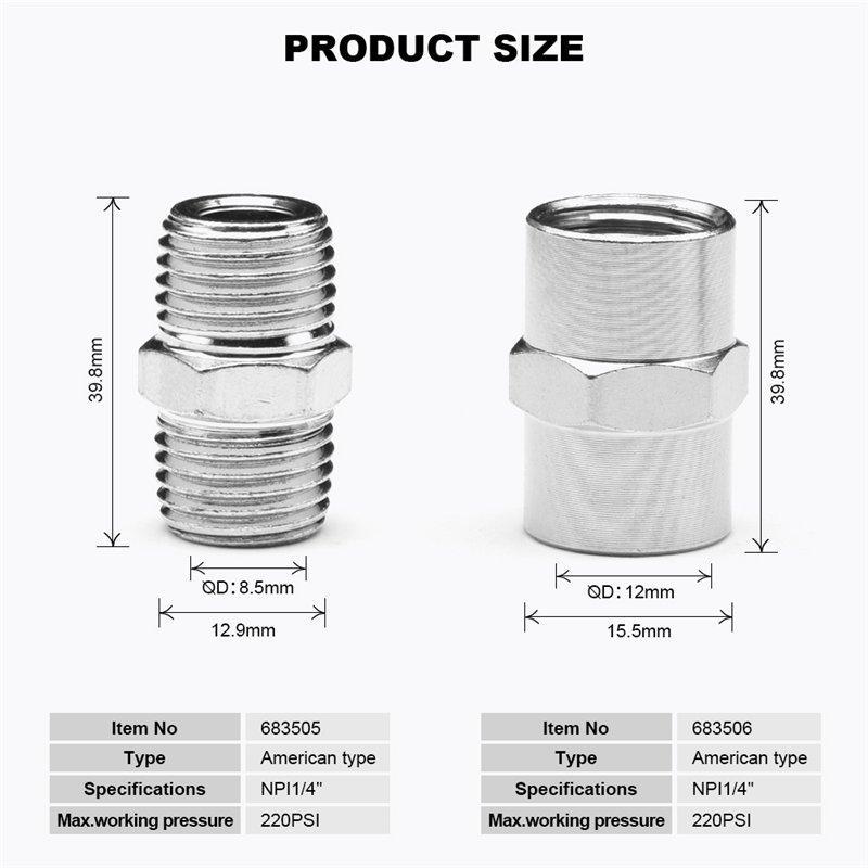 Соединитель латунный 1/8 NPT внутр. резьба нерж. сталь (арт. 25-19084372)