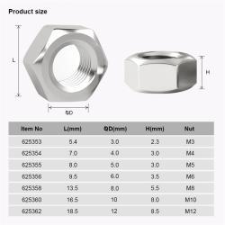 Гайка шестигранная DIN934 M18 нержавеющая сталь оцинкованная (арт. 25-19084377)