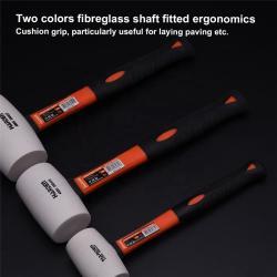 Киянка резиновая белая с фиберглассовой ручкой 225-680г (арт. 25-19084379)