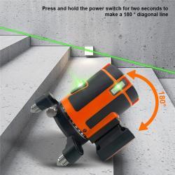 Лазерный уровень 3D 360° зеленый луч, самовыравнивающийся (арт. 25-19084438)