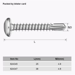 Саморезы плоские титановые 70мм резьба M2 M3 M6 (арт. 25-19084464)