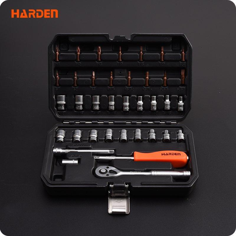 Набор инструментов 37 предметов с трещоткой и битами (арт. 25-19084483)